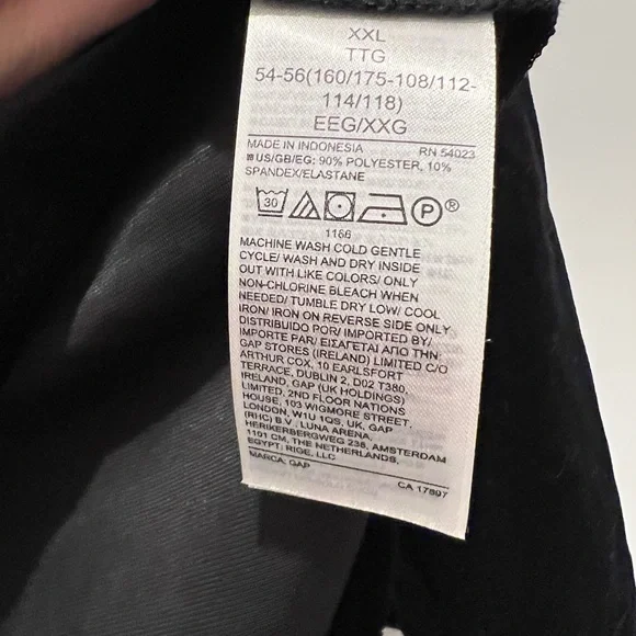 NWOT GAP Long Sleeve Black Velvet Pocket Top XXL - Picture 4 of 6